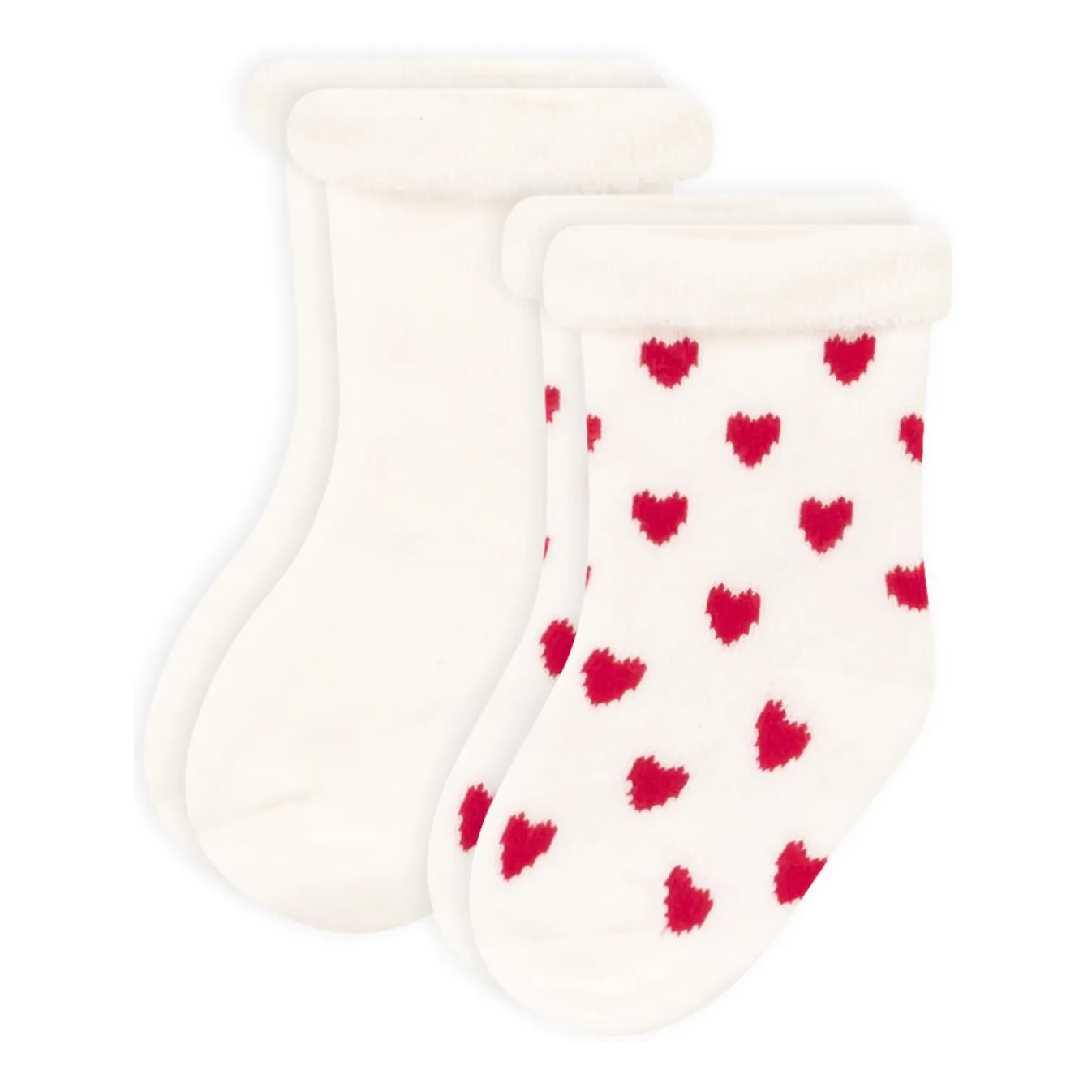Petit Bateau - Lot 2 Paires de Chaussettes Coeurs Coton Bio (Petit Bateau) - Couverture