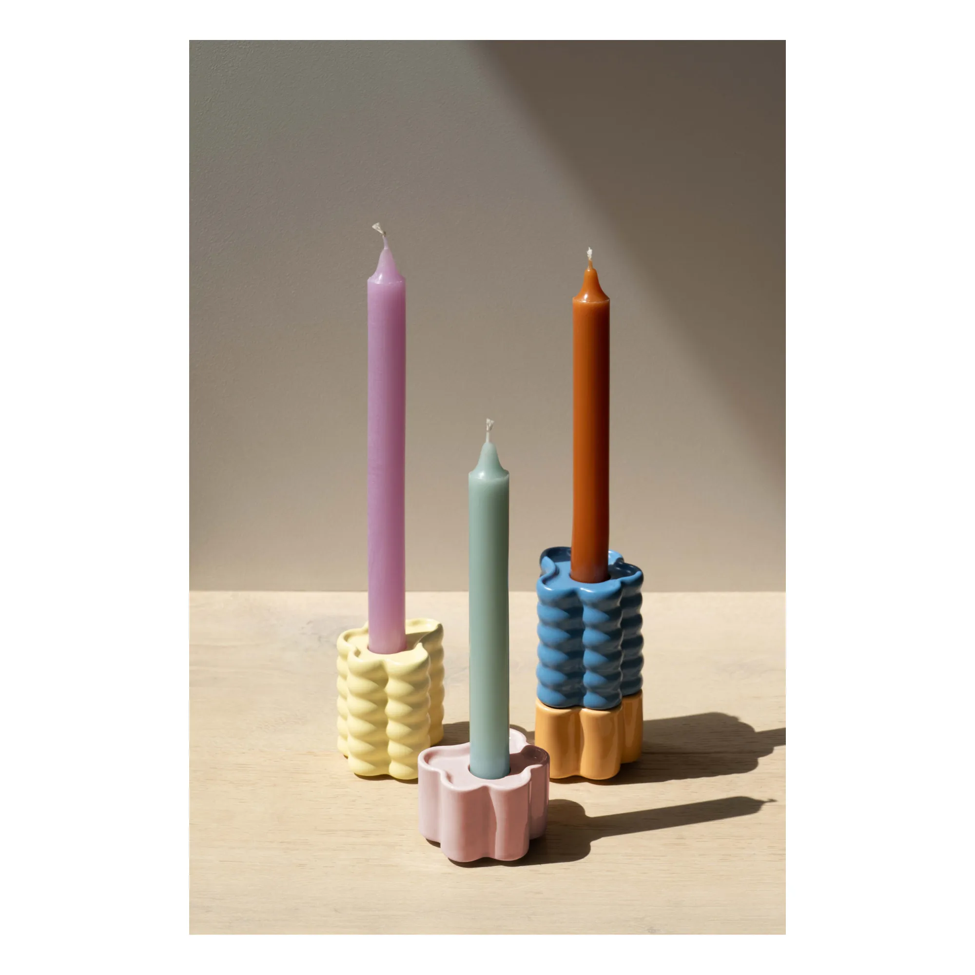 Grand Bougeoir Flora | Jaune- Image produit n°1