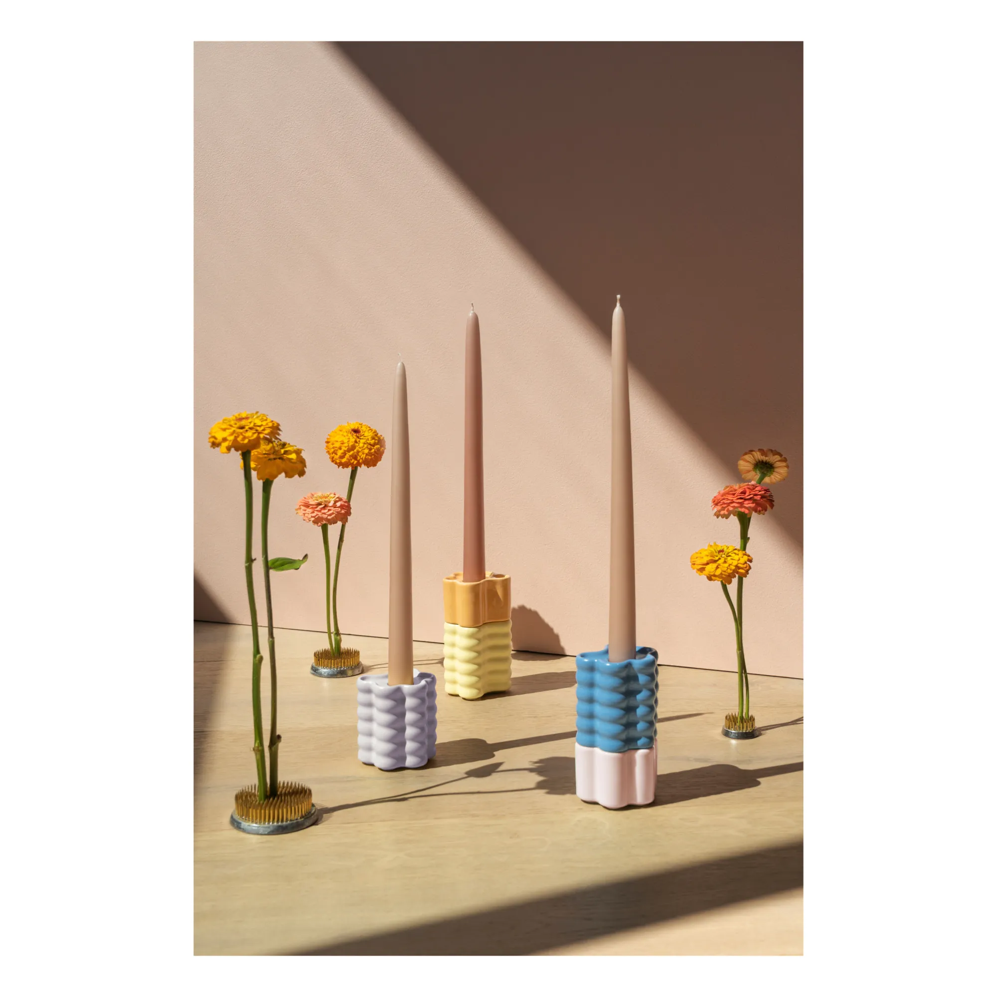Grand Bougeoir Flora | Jaune- Image produit n°2