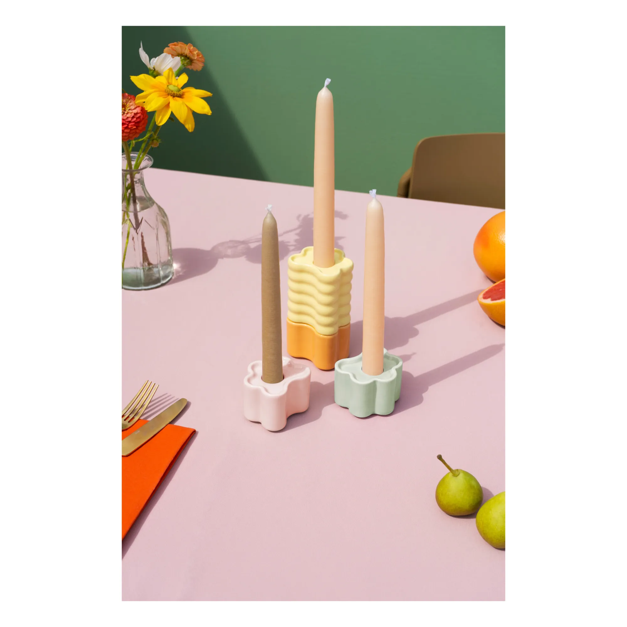 Grand Bougeoir Flora | Jaune- Image produit n°5