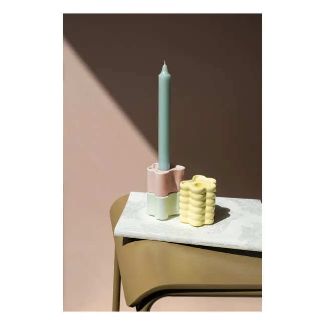 Kleiner Kerzenhalter Flora | Gelb