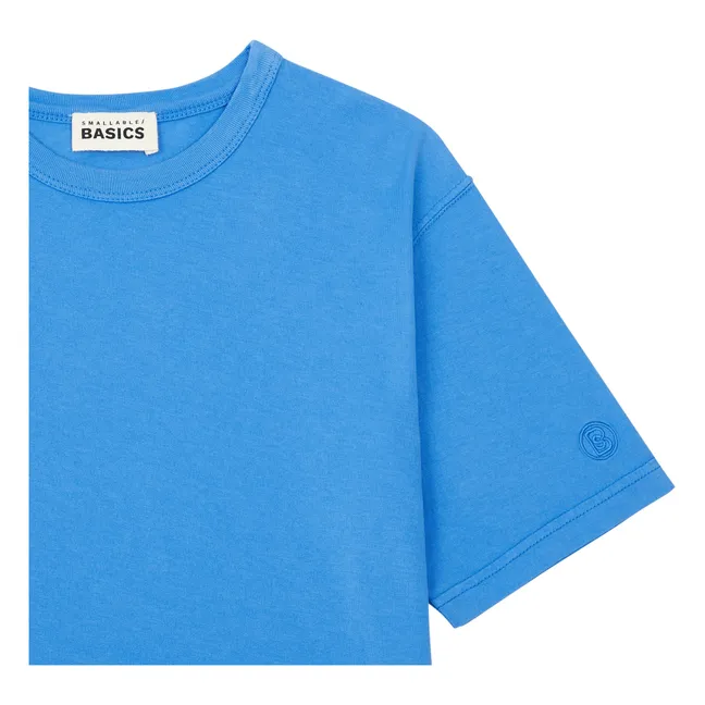 Maglietta Oversize Ragazzo in Cotone Organico | Blu acqua