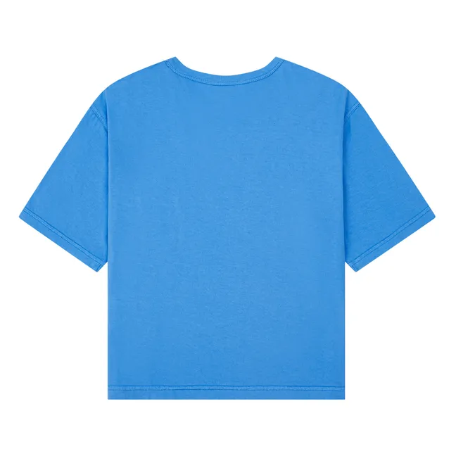 Maglietta Oversize Ragazzo in Cotone Organico | Blu acqua