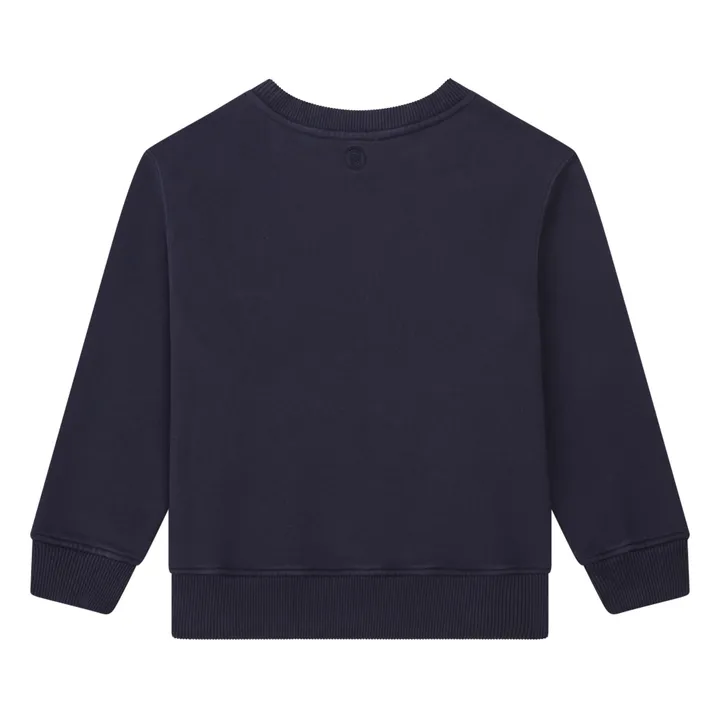 Boy's Organic Fleece Crewneck Sweatshirt | Navy blue- Product image n°2