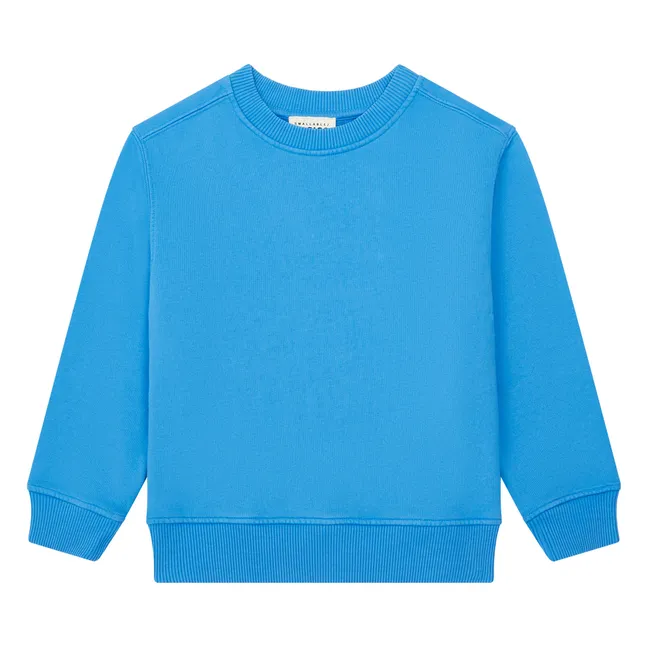 Sweat Crewneck Garçon Molleton Bio | Bleu azur