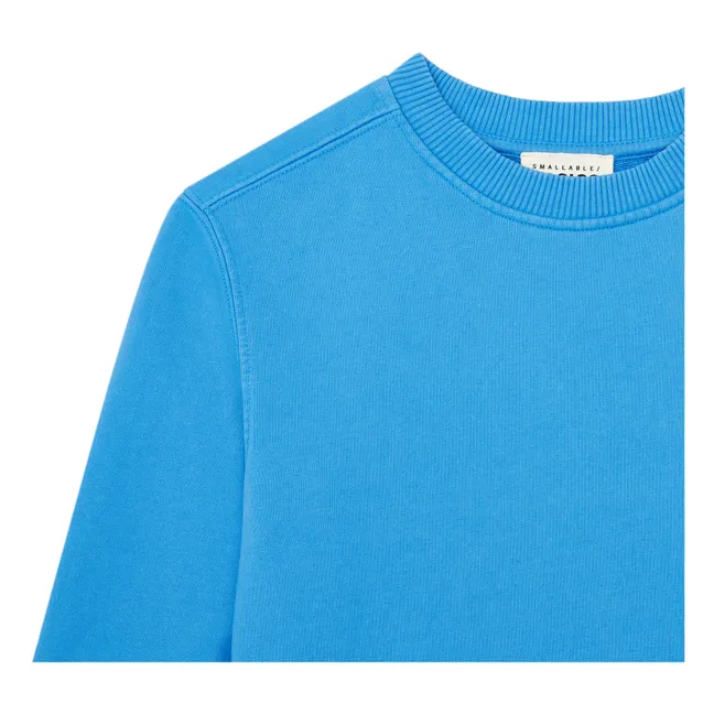 Sweat Crewneck Garçon Molleton Bio | Bleu azur
