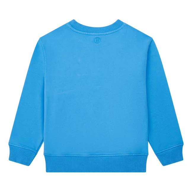 Sweat Crewneck Garçon Molleton Bio | Bleu azur