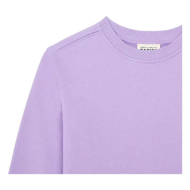 Boy's Organic Fleece Crewneck Sweatshirt | Lavender- Product image n°1