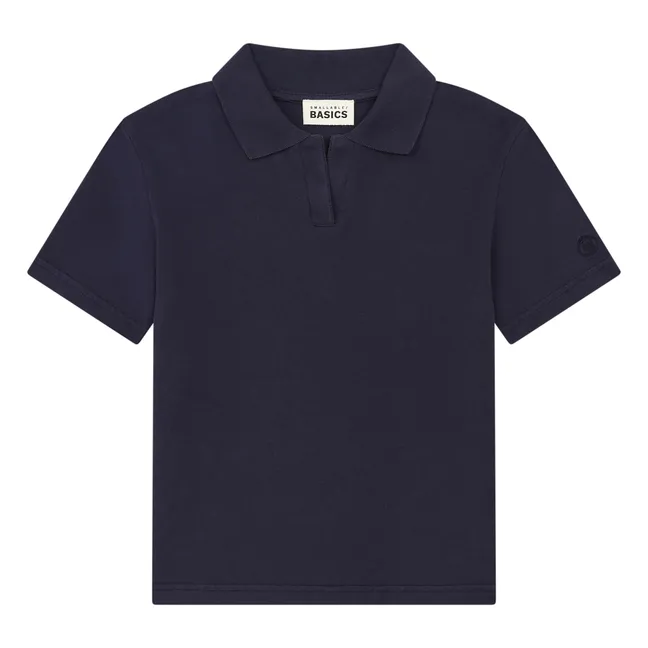 Maglietta Polo Ragazzo in Cotone Organico | Blu marino