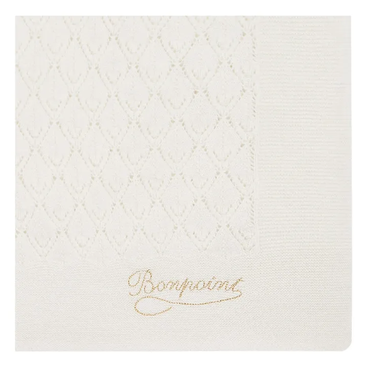 Couverture Cachemire | Ecru- Image produit n°1