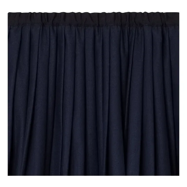 Jais Flannel Skirt | Navy blue