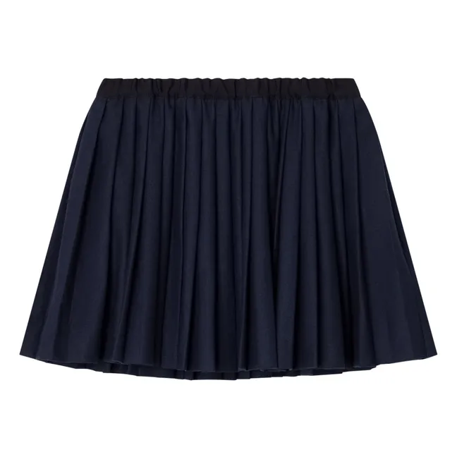 Jais Flannel Skirt | Navy blue