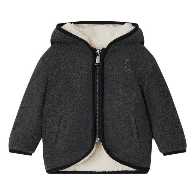 Dolovan Fleece Hooded Zip Sweat Top | Charcoal grey