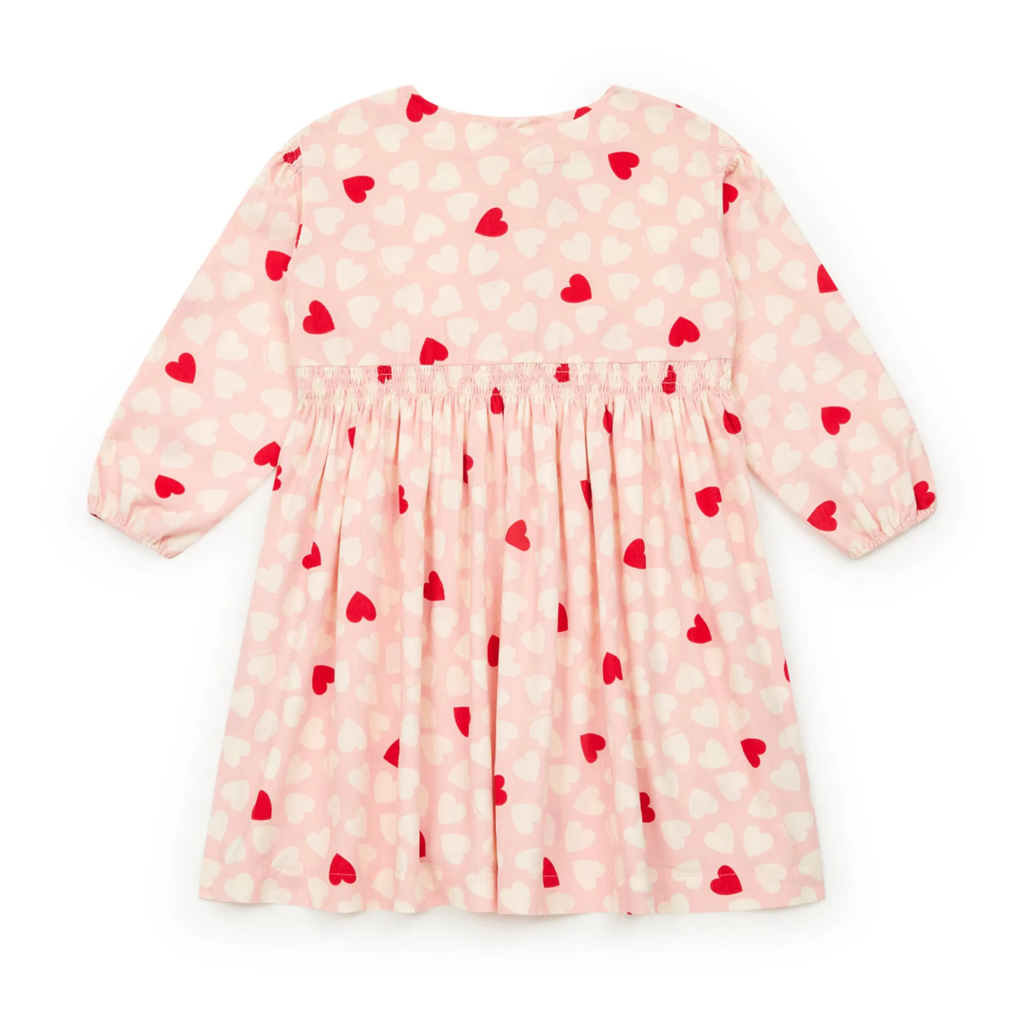 Bonton Pale Pink Milleraies Velvet Dona Hearts Dress
