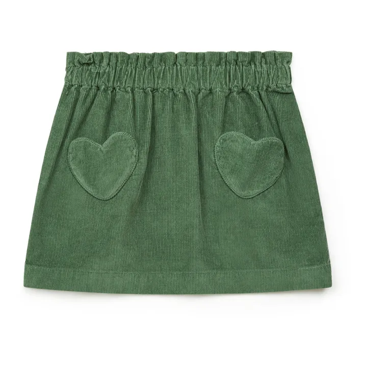 Douchka Corduroy Skirt | Green- Product image n°0