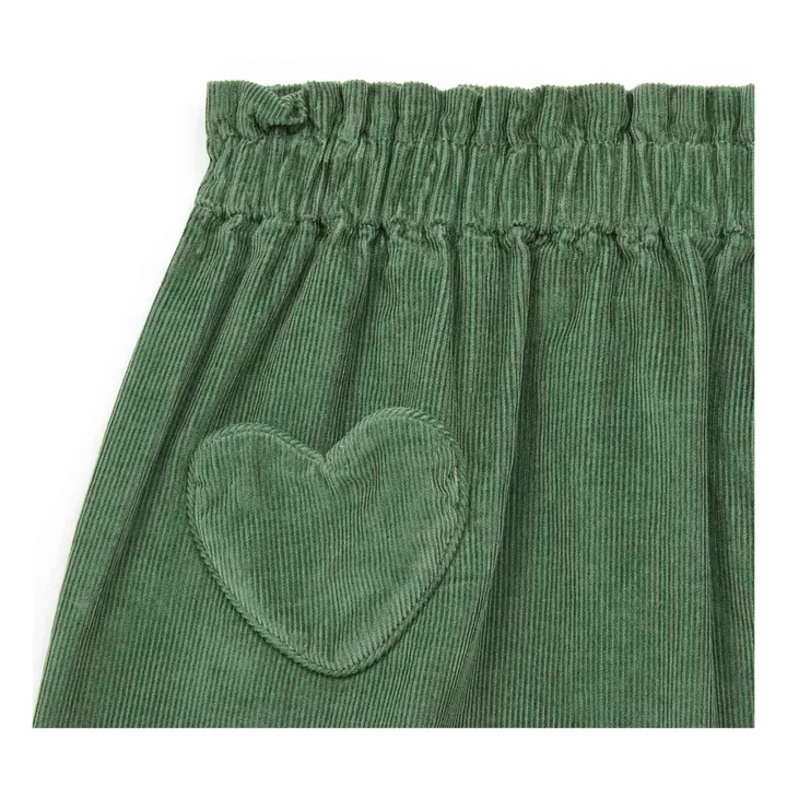 Douchka Corduroy Skirt | Green- Product image n°1