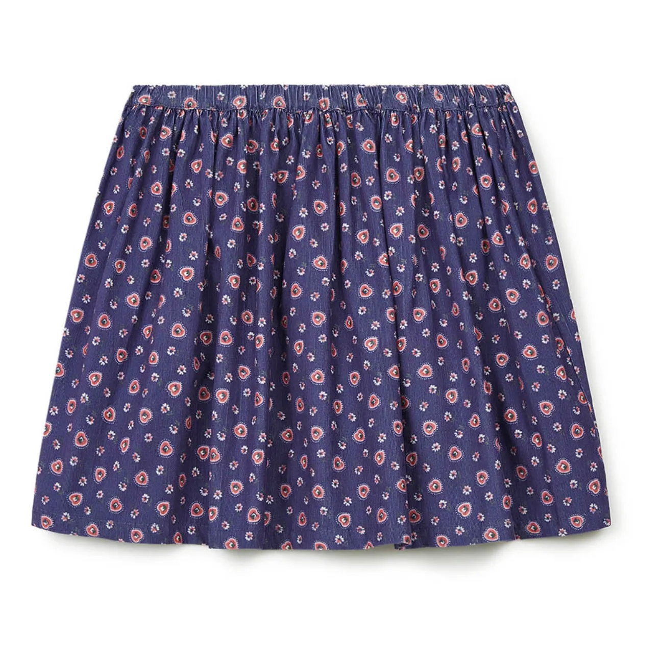 Bonton Navy Blue Milleraies Raspberry Velvet Skirt