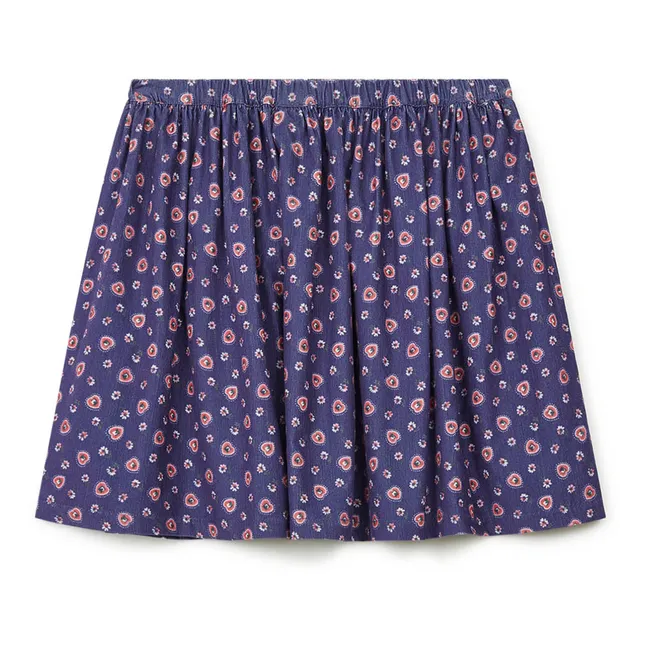 Milleraies Raspberry Velvet Skirt | Navy blue