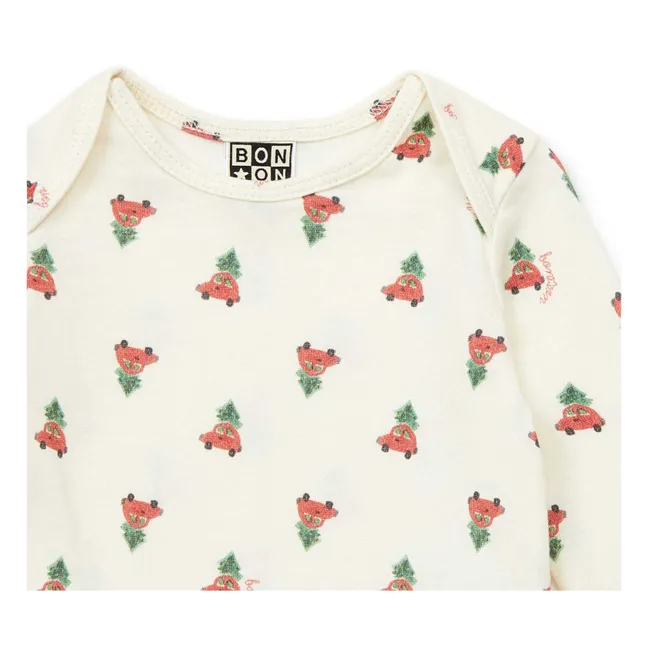 Pigiama T-shirt + Leggins in cotone organico Natale - Collezione No Sleep Club  | Bianco