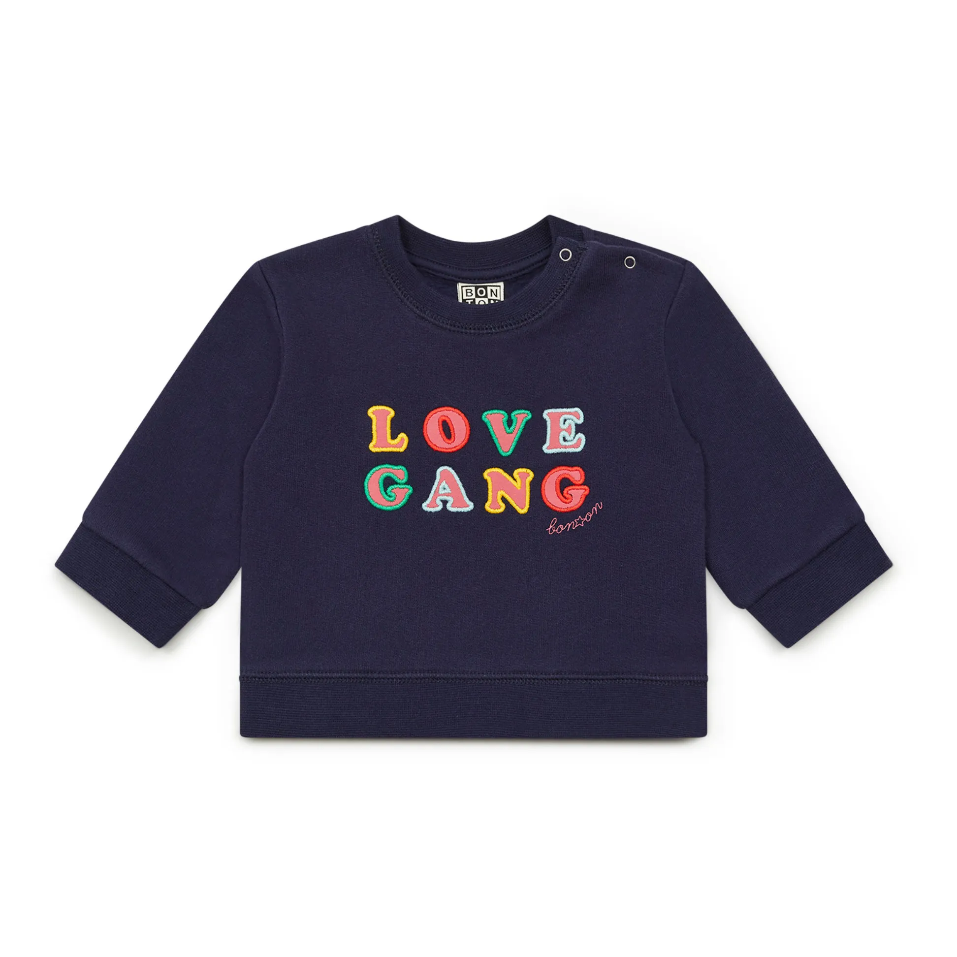 Bonton Navy Blue Love Gang Organic Cotton Sweatshirt
