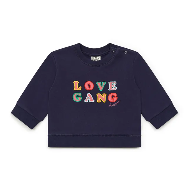 Sweatshirt aus Bio-Baumwolle Love Gang | Navy