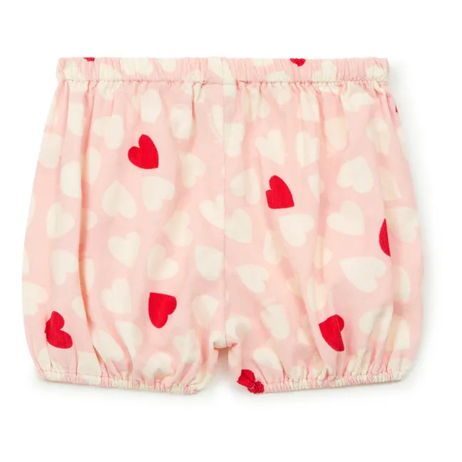 Bloomer Corduroy Hearts Bomb | Pale pink