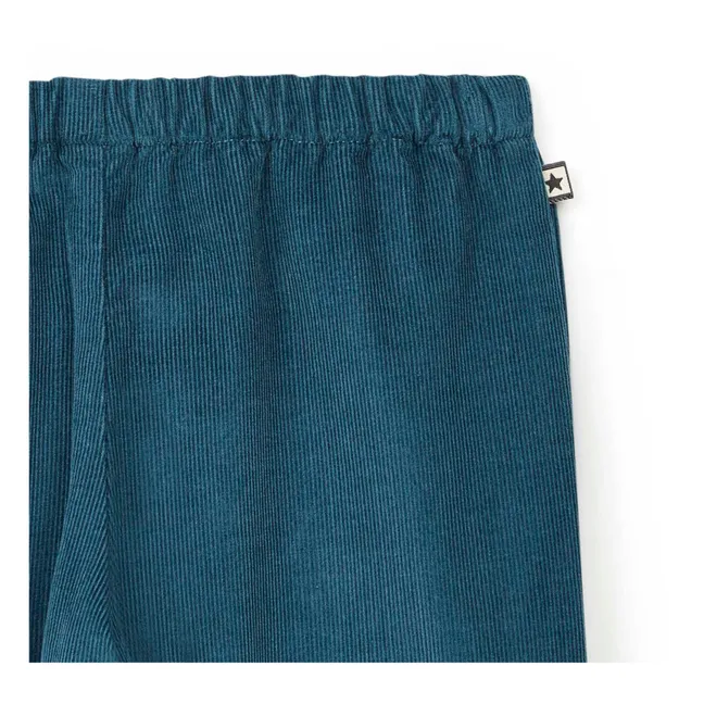 Pantalon Velours Milleraies Coton Bio Brioche | Bleu