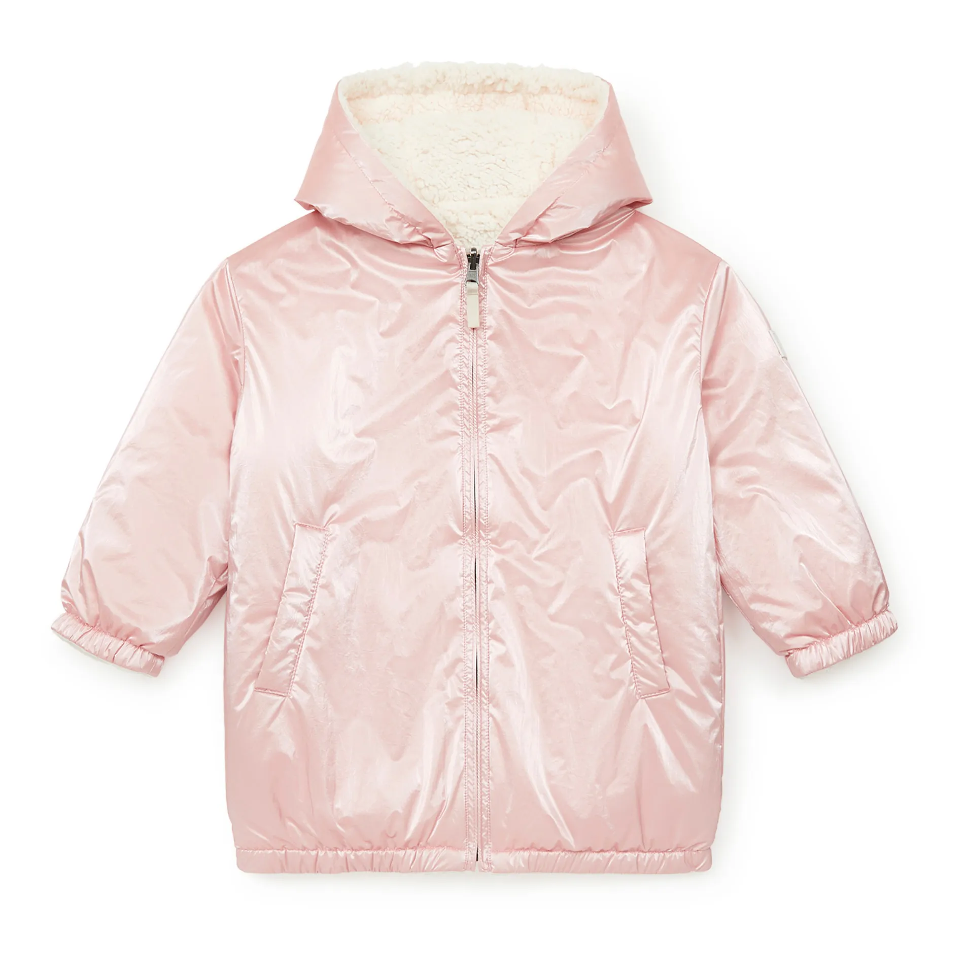 Bonton Pink Forever Reversible Iridescent Lined Parka