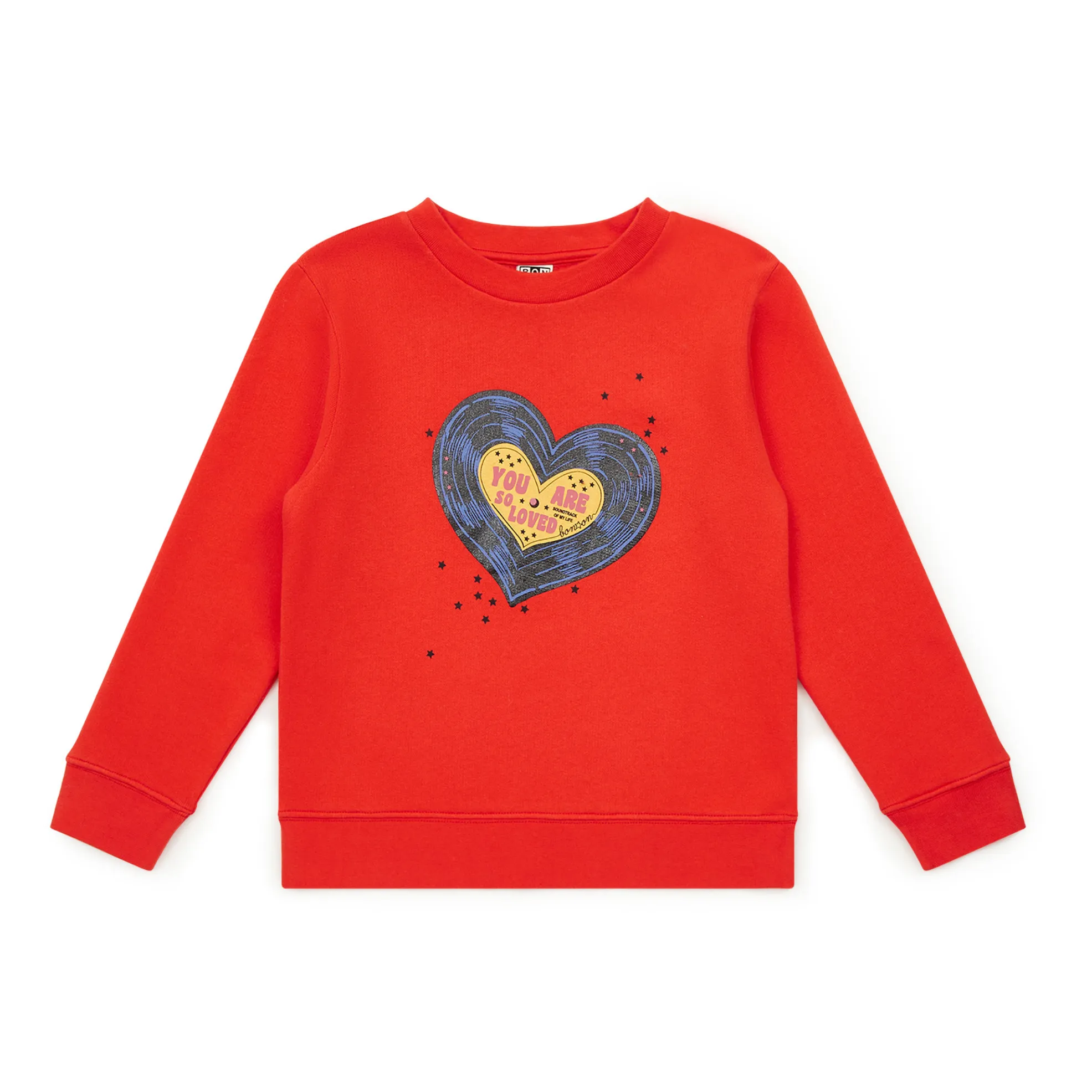 Bonton Red Organic Cotton Vinyl Sweatshirt