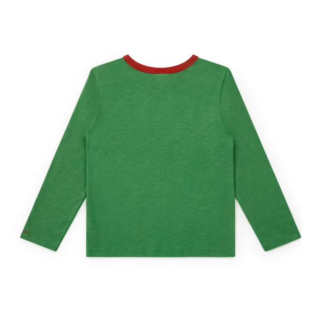Camiseta de algodón ecológico London | Verde