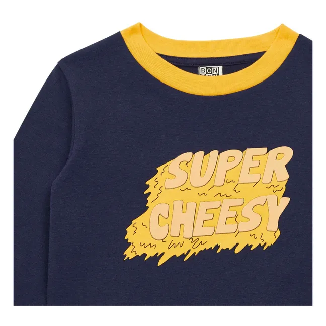 T-Shirt Coton Bio Super Cheese | Bleu marine