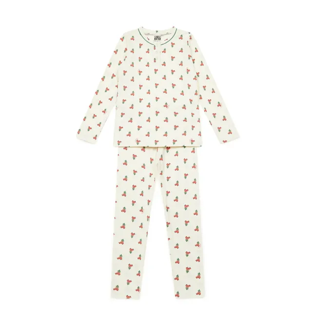 Pyjama Coton Bio - Collection Noël  | Ecru