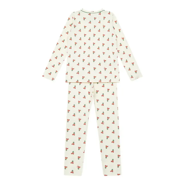 Pyjama Coton Bio - Collection Noël  | Ecru