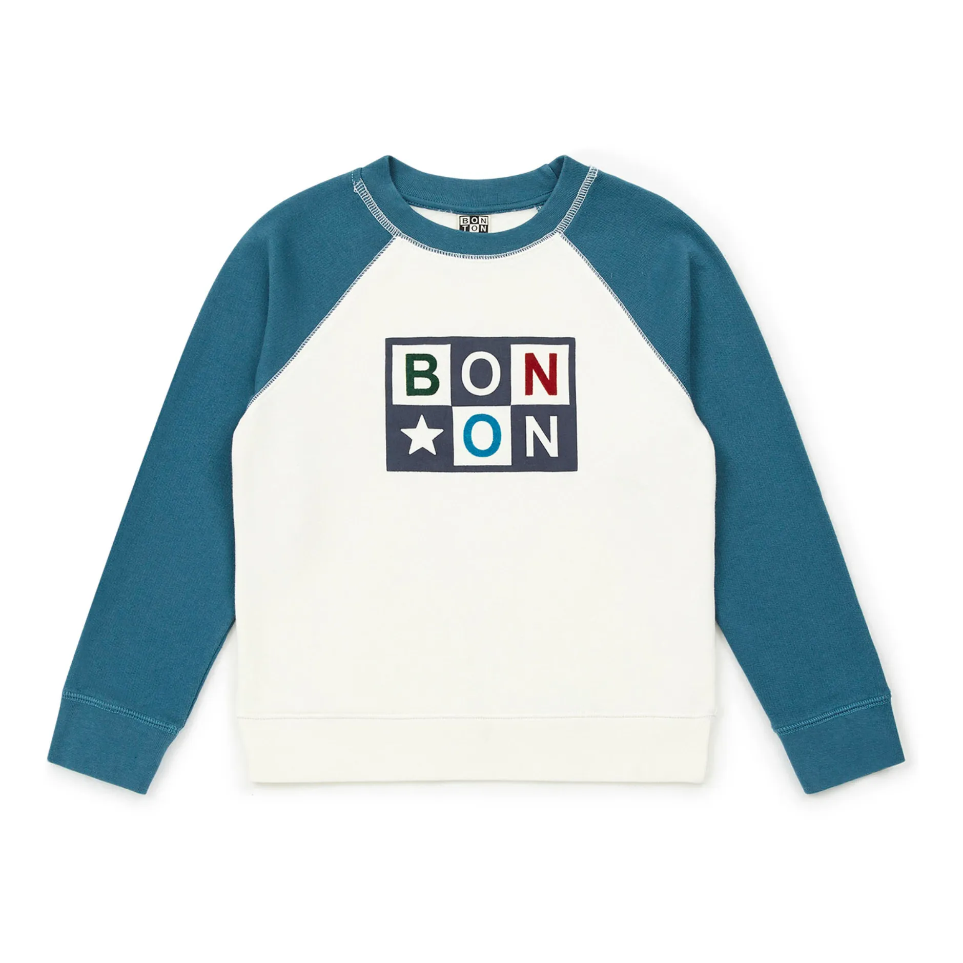 Bonton Ecru Two-Colour Sweatshirt