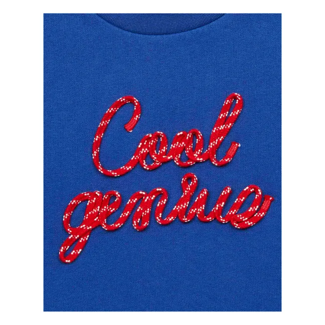 Cool Genius organic cotton sweatshirt | Blue