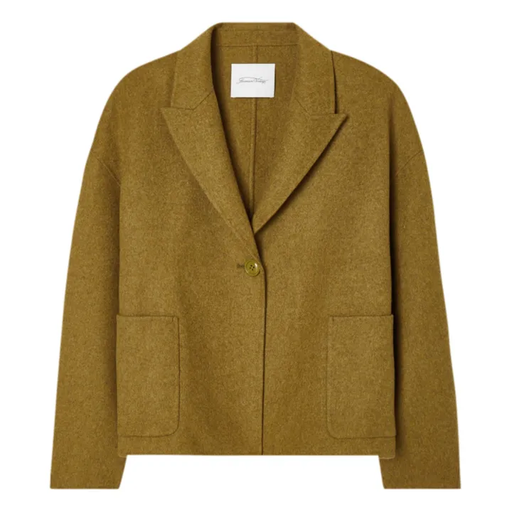 American Vintage Manteau Court Boule Dadoulove Laine Camel