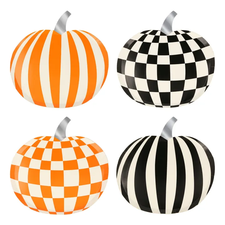 Assiettes Citrouilles - set de 8- Image produit n°0
