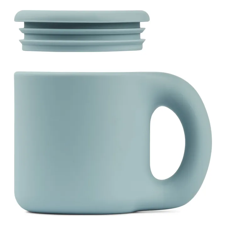 Vaso con pajita de silicona Jenna | Azul Cielo- Imagen del producto n°3