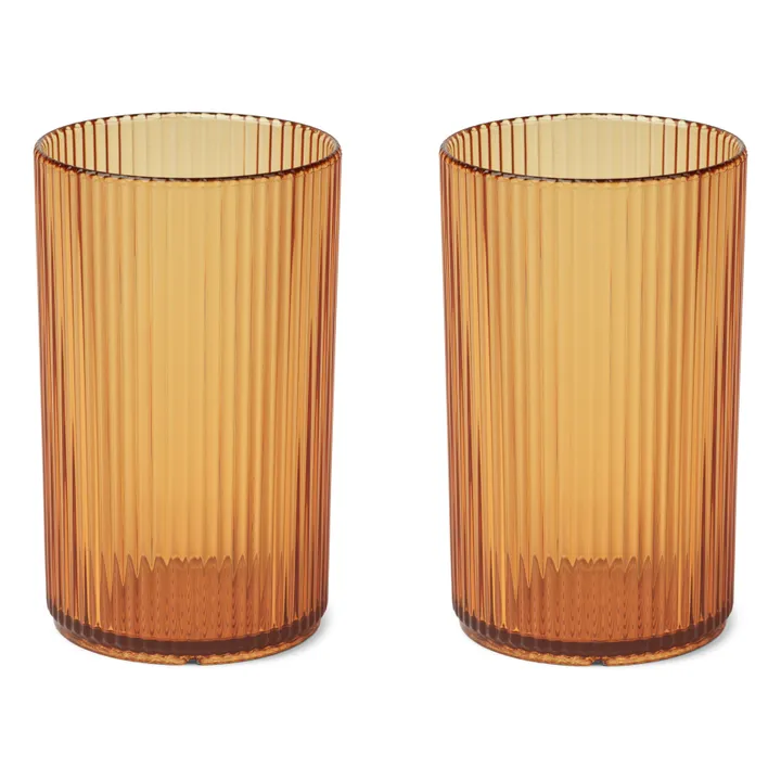 Farrel Tritan Glasses - Set of 2 | Yellow- Product image n°0