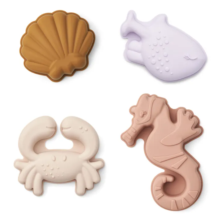 Moldes de playa de silicona Gill - Juego de 4 | Sea creature/Sandy- Imagen del producto n°0