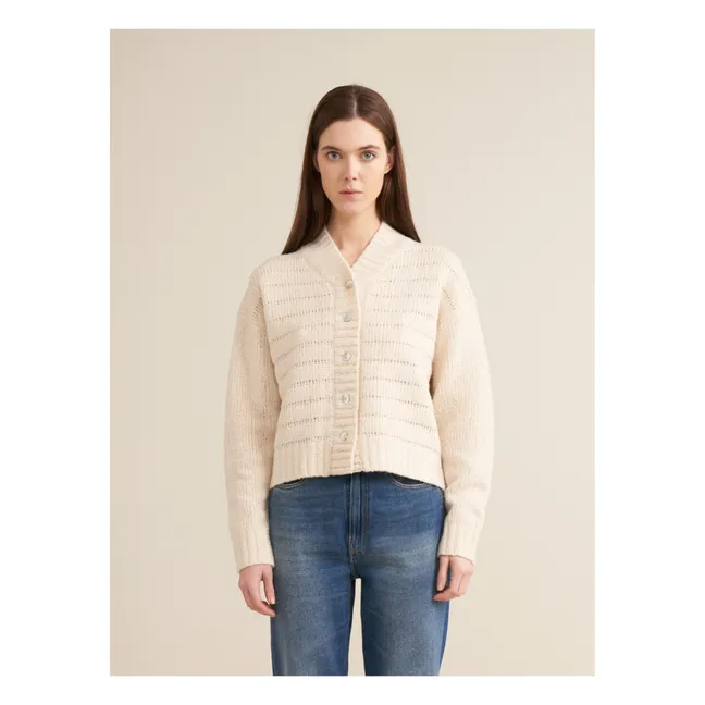 Chaqueta Gyel de lana merina superfina - Colección Mujer | Marfil