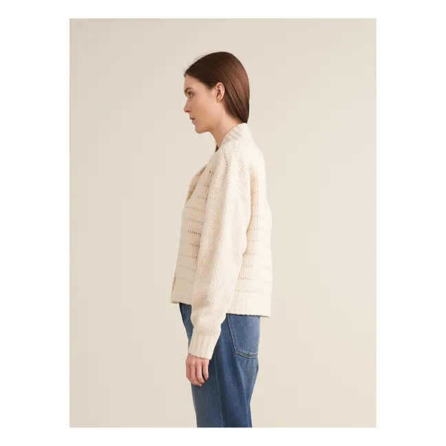 Chaqueta Gyel de lana merina superfina - Colección Mujer | Marfil