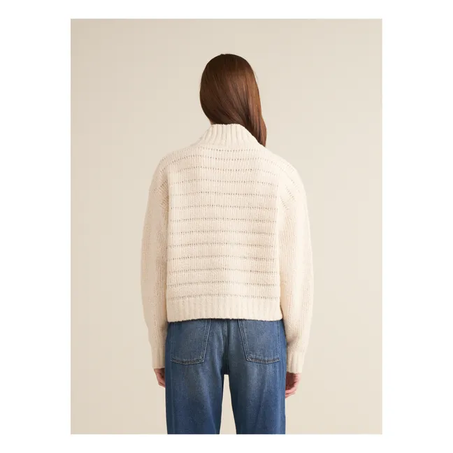 Chaqueta Gyel de lana merina superfina - Colección Mujer | Marfil