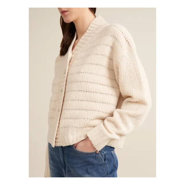 Chaqueta Gyel de lana merina superfina - Colección Mujer | Marfil