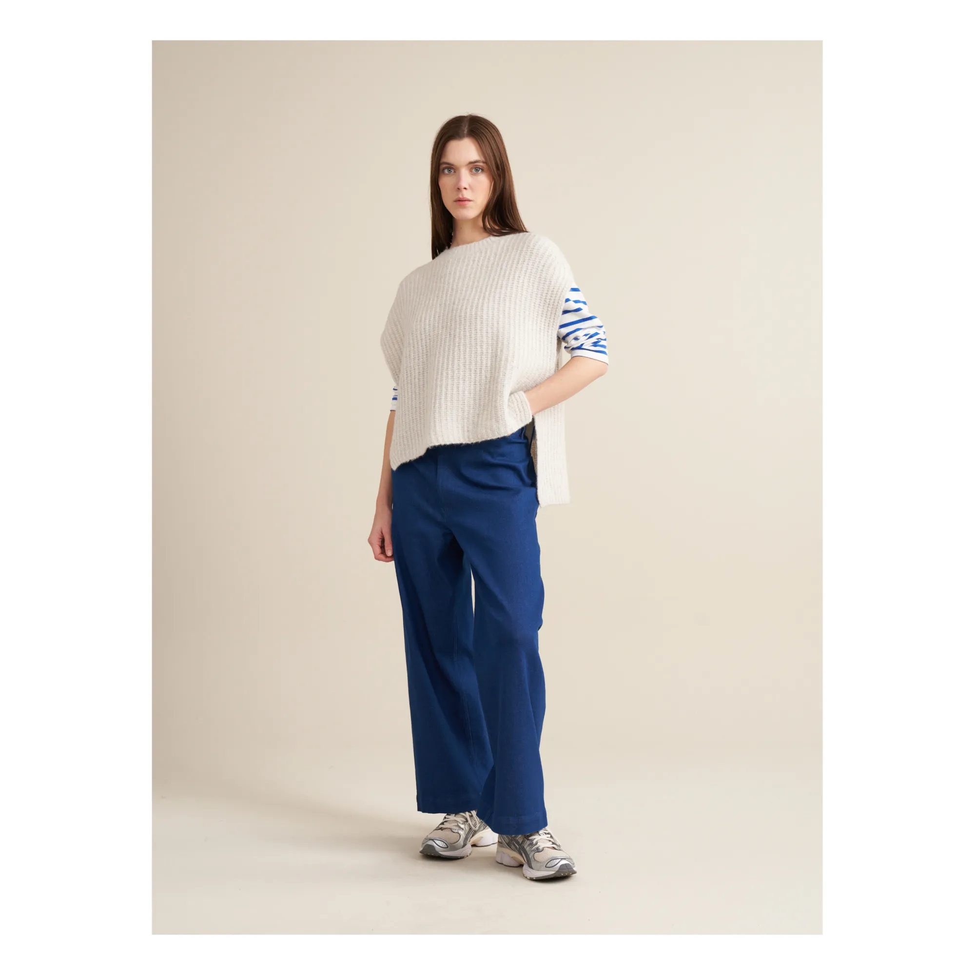 Bellerose Women's Ecru Areg Extra Fine Merino Wool Sweater - Collection