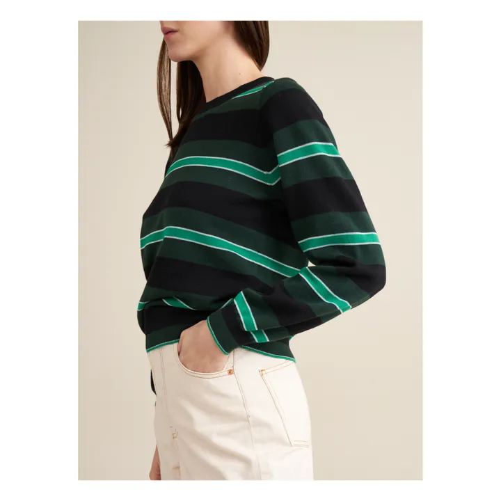 Pull Gopsy Rayures - Collection Femme | Vert sapin- Image produit n°4
