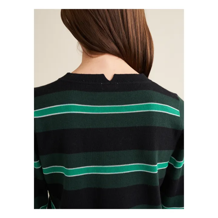 Pull Gopsy Rayures - Collection Femme | Vert sapin- Image produit n°5