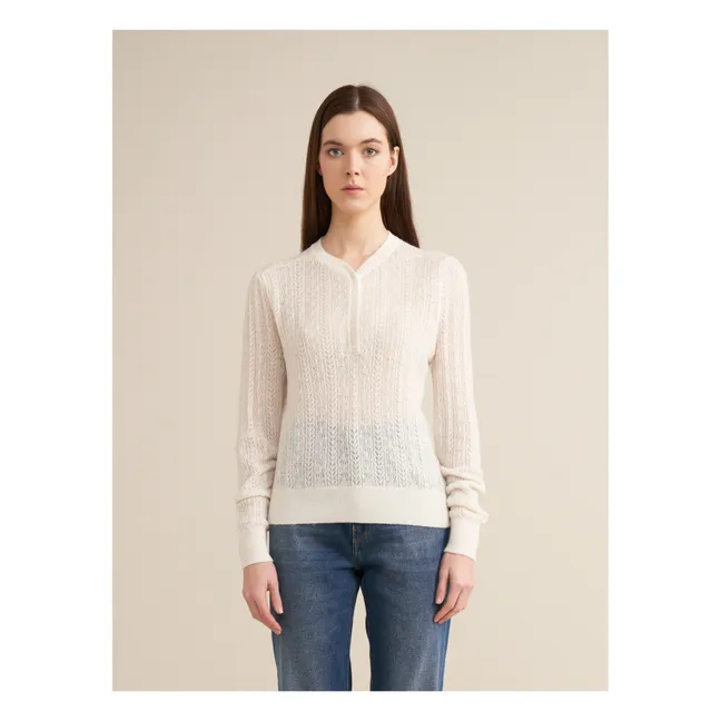 Rybba Jersey de lana merina extrafina - Colección Mujer | Crudo