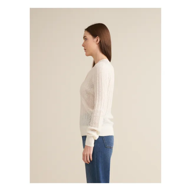 Rybba Extra Fine Merino Wool Sweater - Women's Collection | Ecru