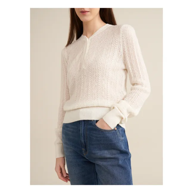 Rybba Extra Fine Merino Wool Sweater - Women's Collection | Ecru